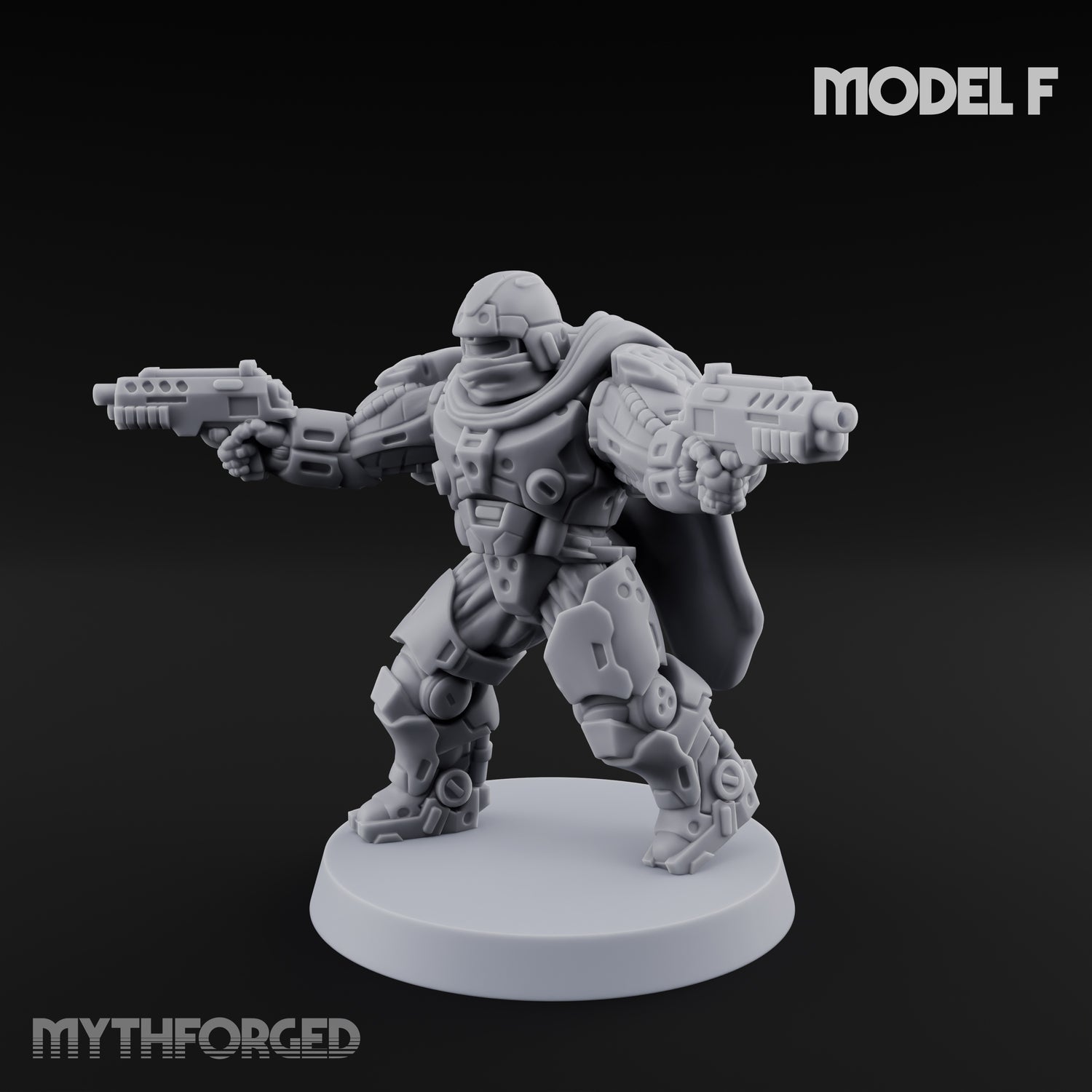 Heavy Armoured Desert Trooper F Miniature for Dungeons and Dragons, Pathfinder or other TTRPGs