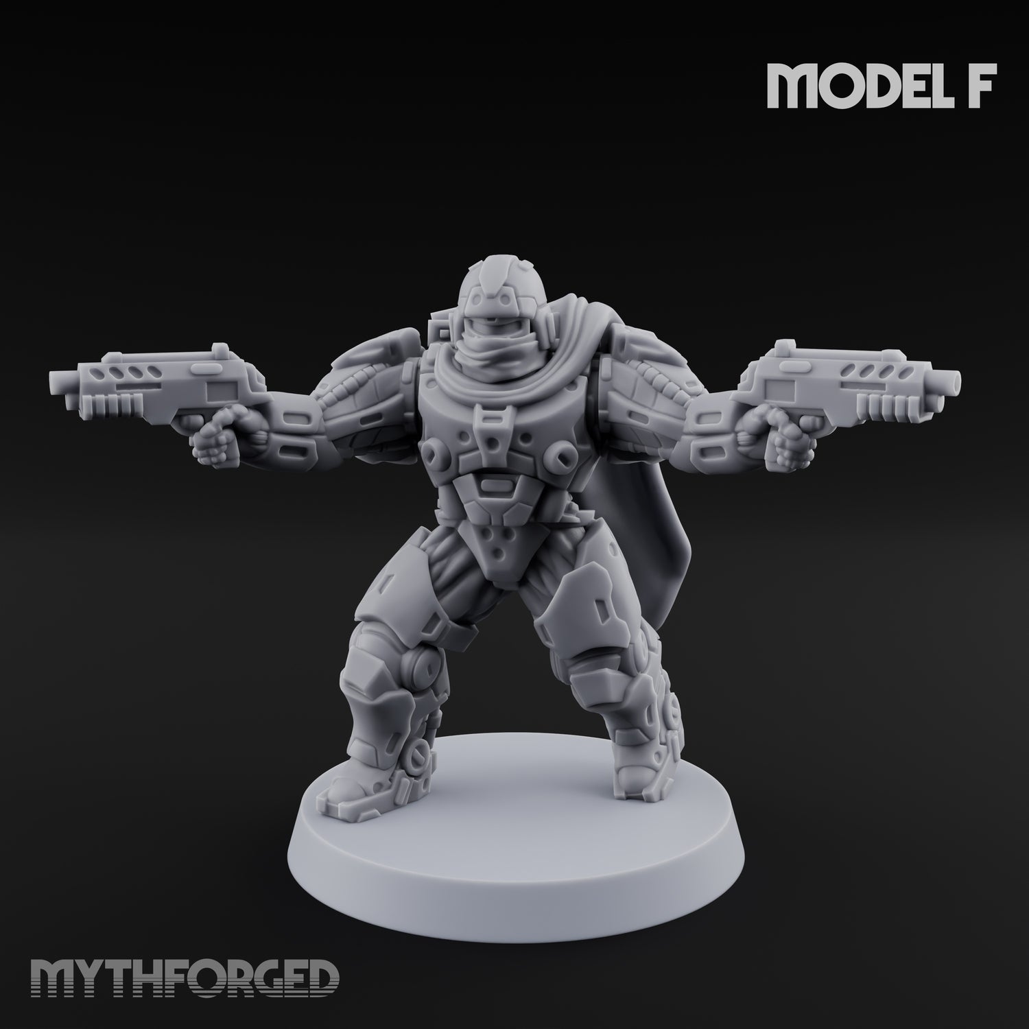 Heavy Armoured Desert Trooper F Miniature for Dungeons and Dragons, Pathfinder or other TTRPGs