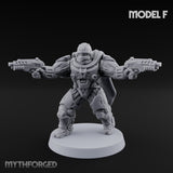 Heavy Armoured Desert Trooper F Miniature for Dungeons and Dragons, Pathfinder or other TTRPGs