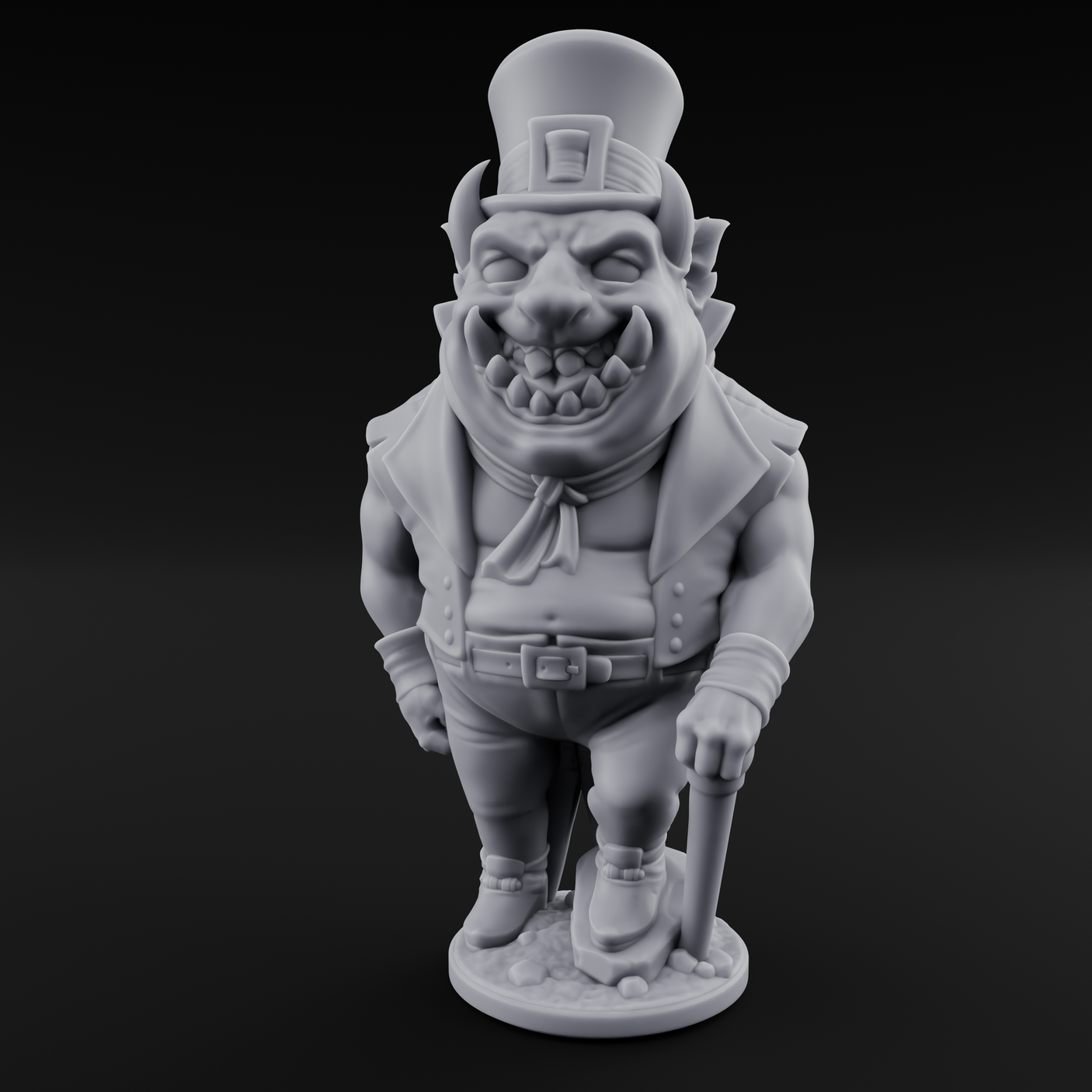 Roll Up Roll Up Devil Entertainer A Miniature for Dungeons and Dragons, Pathfinder or other TTRPGs