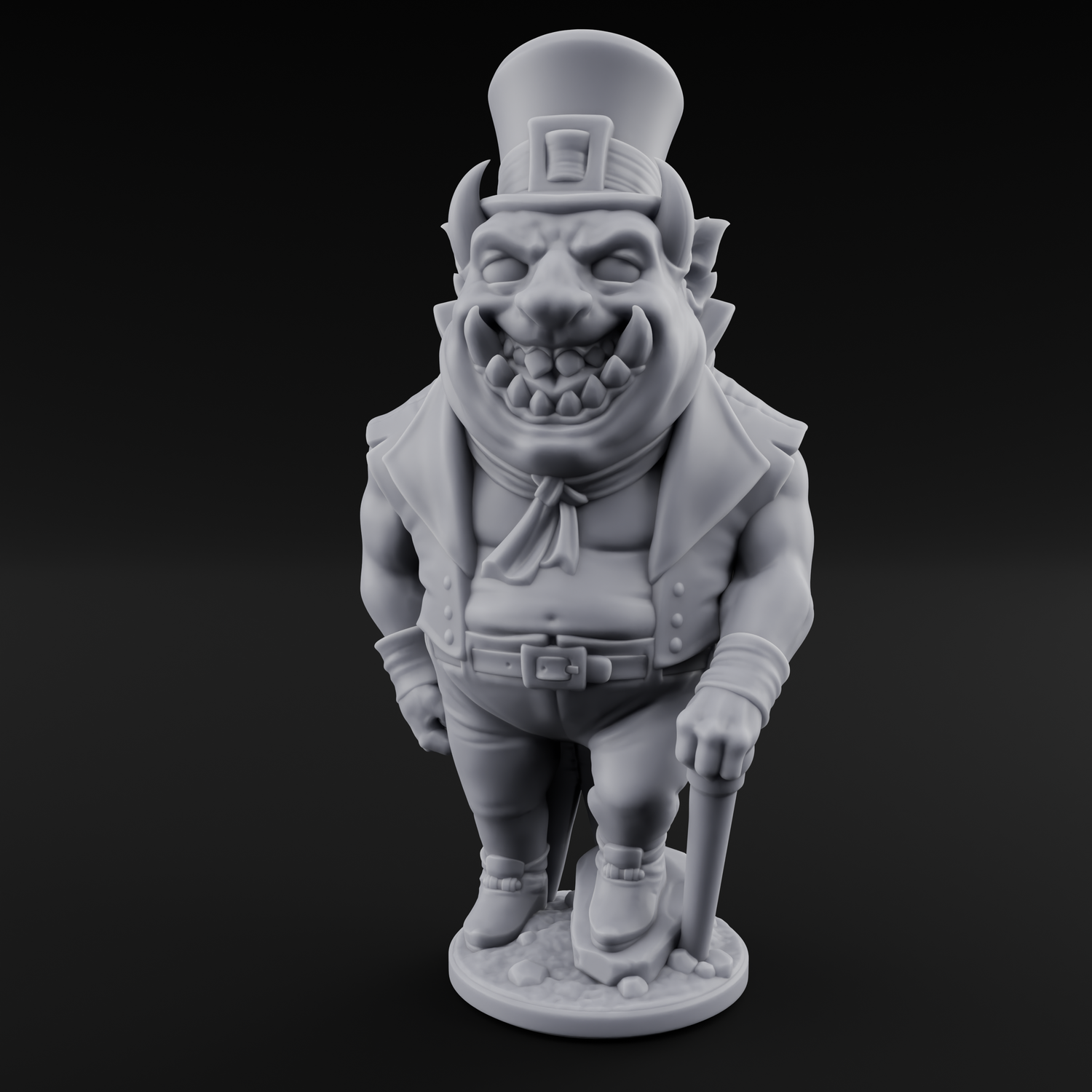 Roll Up Roll Up Devil Entertainer A Miniature for Dungeons and Dragons, Pathfinder or other TTRPGs