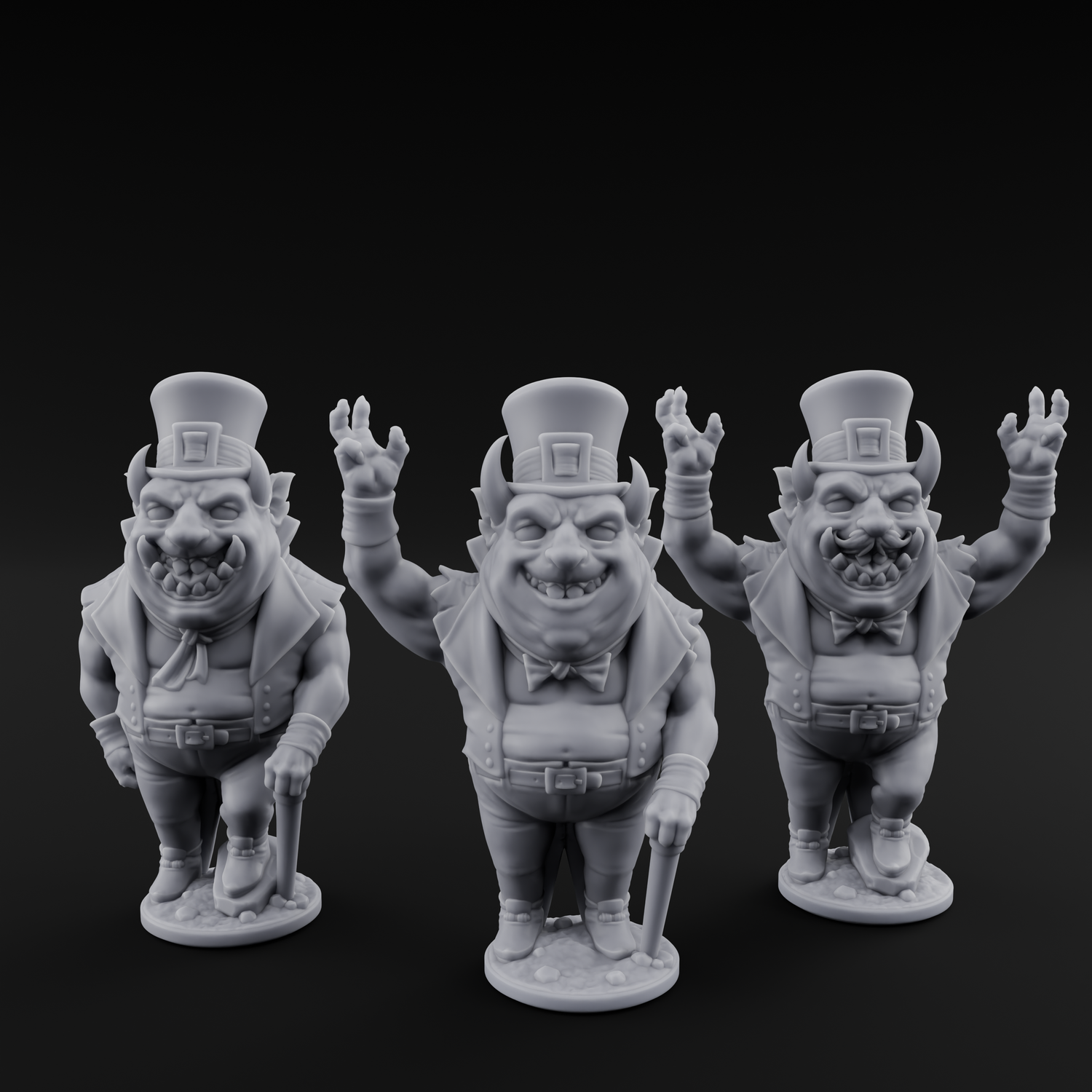 Roll Up Roll Up Devil Entertainers Miniature for Dungeons and Dragons, Pathfinder or other TTRPGs