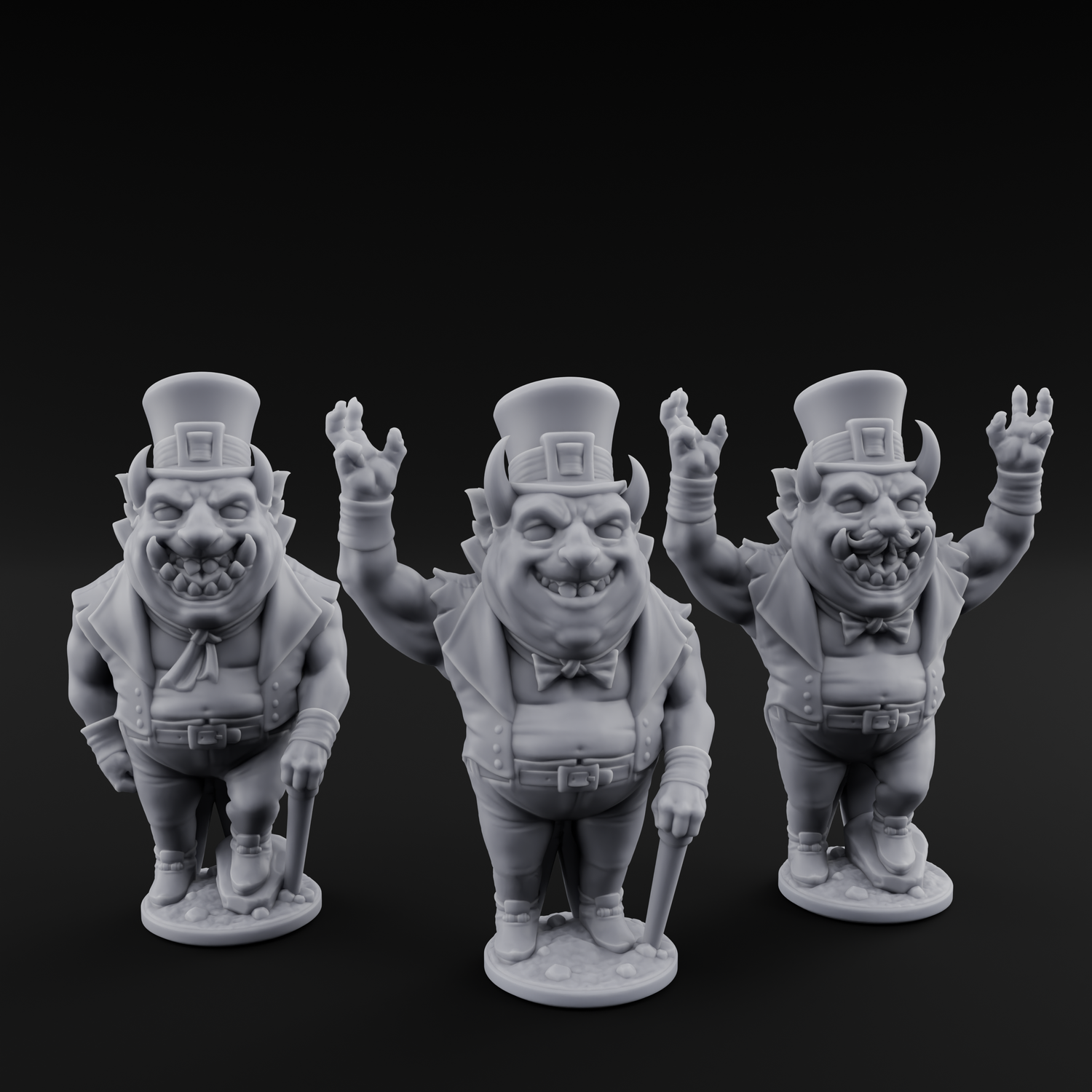 Roll Up Roll Up Devil Entertainers Miniature for Dungeons and Dragons, Pathfinder or other TTRPGs