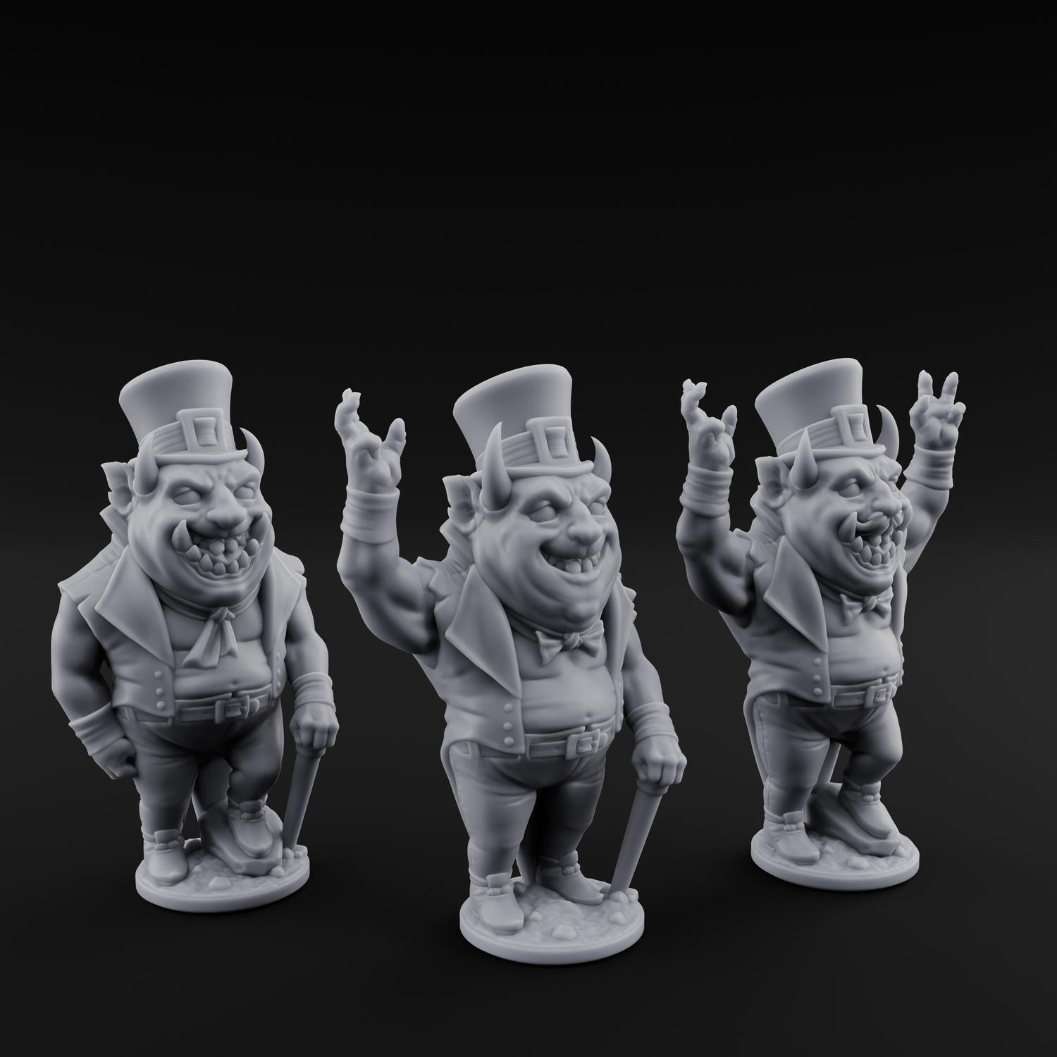 Roll Up Roll Up Devil Entertainers Miniature for Dungeons and Dragons, Pathfinder or other TTRPGs