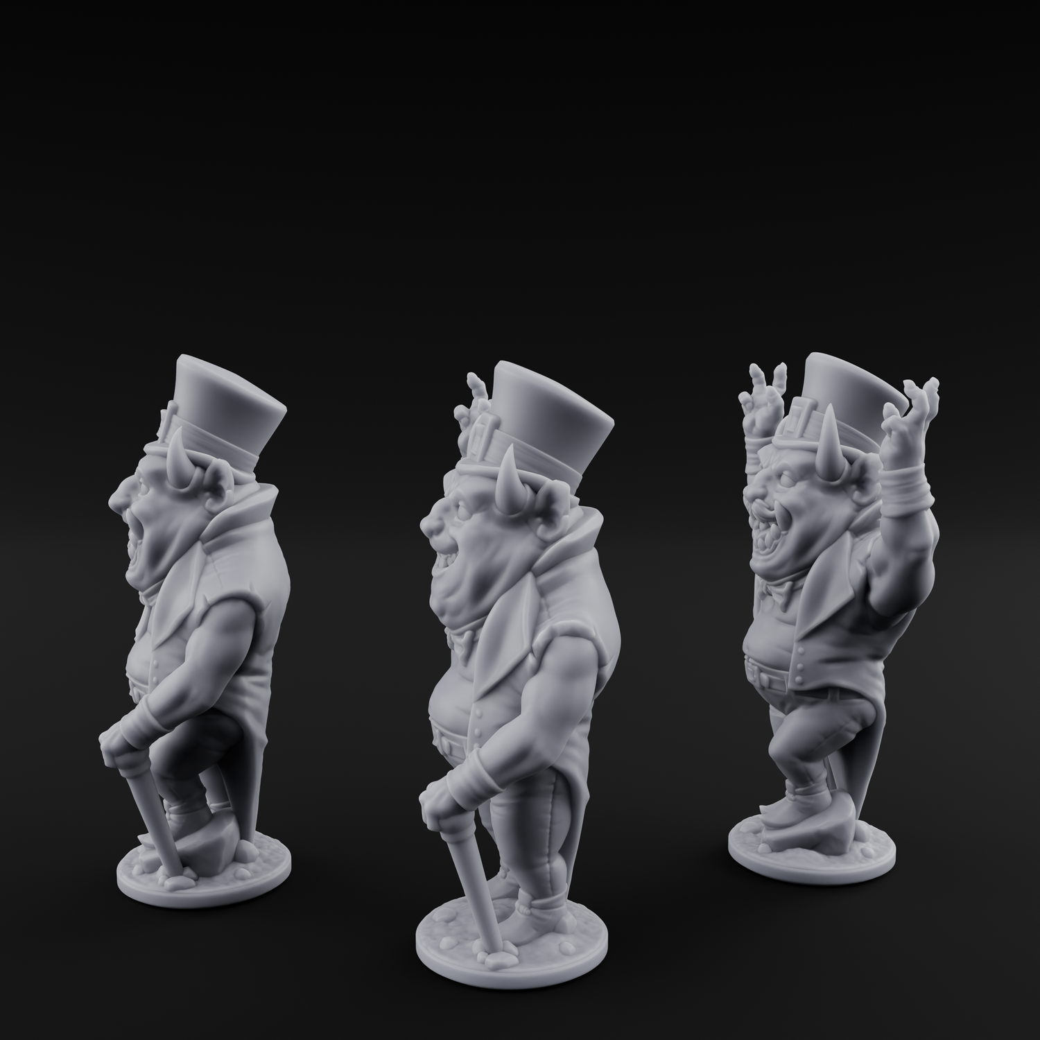 Roll Up Roll Up Devil Entertainers Miniature for Dungeons and Dragons, Pathfinder or other TTRPGs