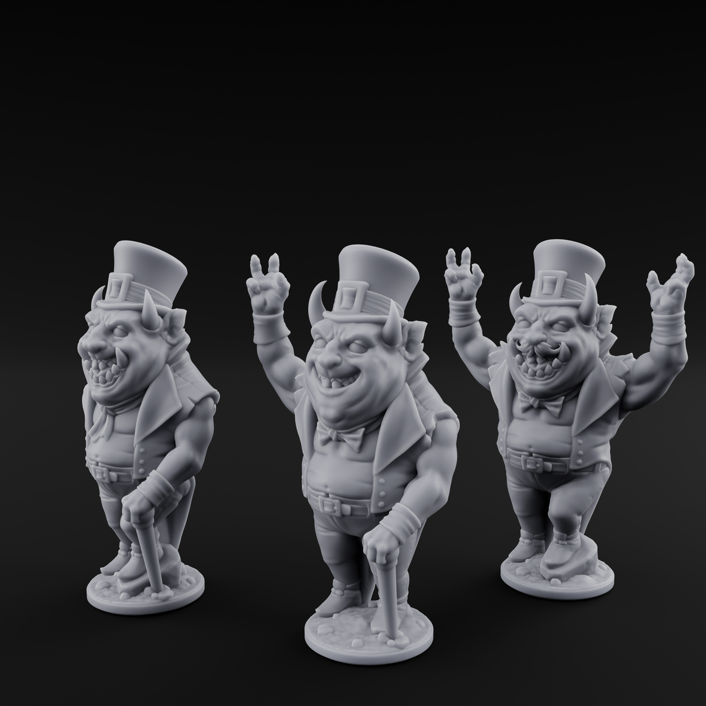 Roll Up Roll Up Devil Entertainers Miniature for Dungeons and Dragons, Pathfinder or other TTRPGs