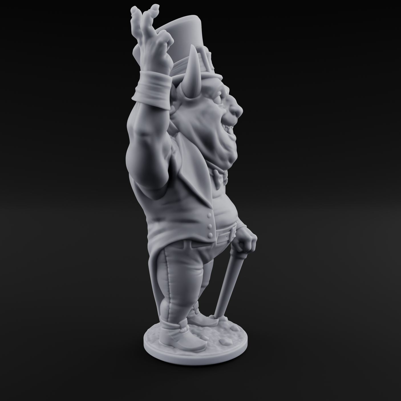 Roll Up Roll Up Devil Entertainer C Miniature for Dungeons and Dragons, Pathfinder or other TTRPGs