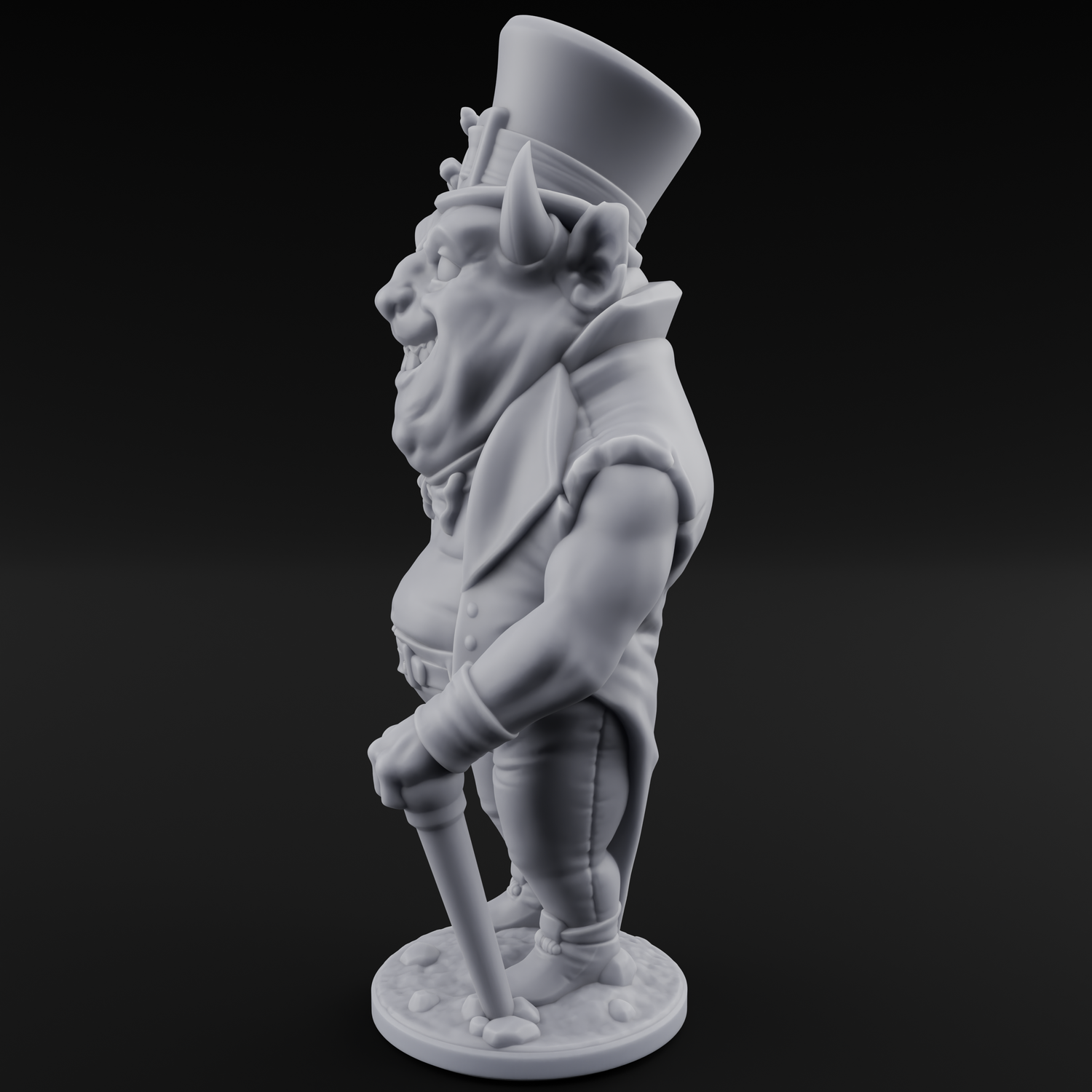 Roll Up Roll Up Devil Entertainer C Miniature for Dungeons and Dragons, Pathfinder or other TTRPGs
