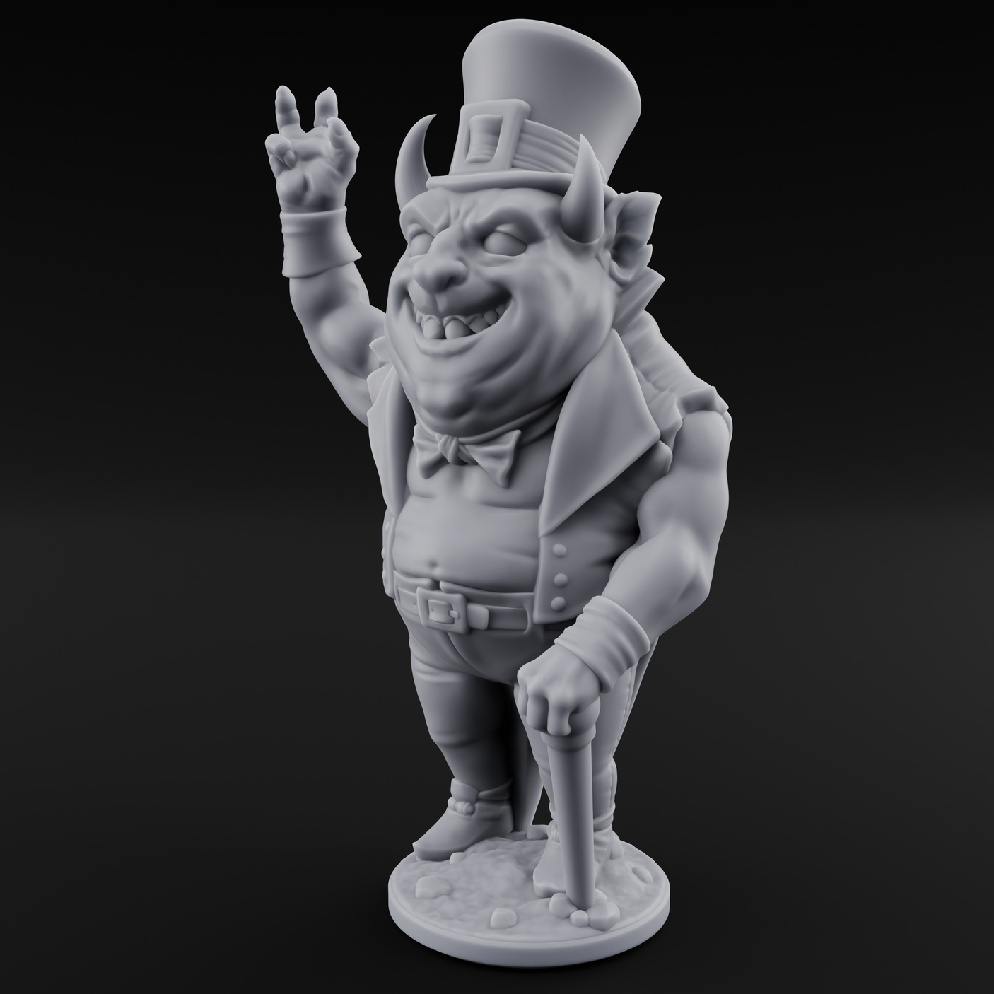 Roll Up Roll Up Devil Entertainers Miniature for Dungeons and Dragons, Pathfinder or other TTRPGs