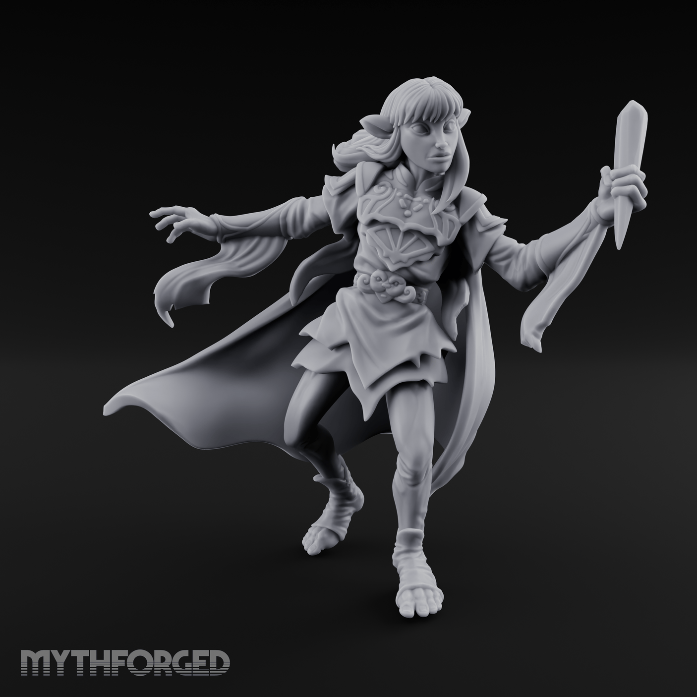 Dark Crystal Searching Elf Rogue Miniature for Dungeons and Dragons, Pathfinder or other TTRPGs