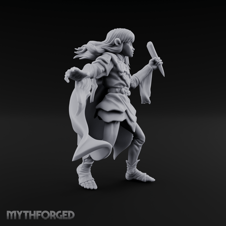 Dark Crystal Searching Elf Rogue Miniature for Dungeons and Dragons, Pathfinder or other TTRPGs