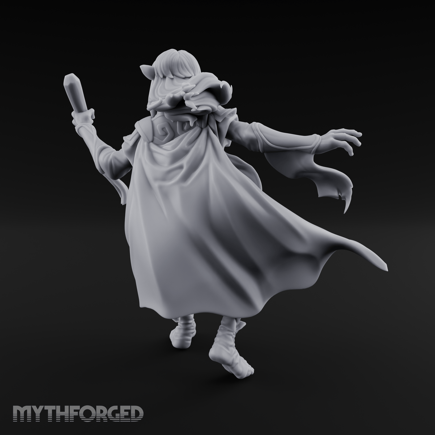 Dark Crystal Searching Elf Rogue Miniature for Dungeons and Dragons, Pathfinder or other TTRPGs