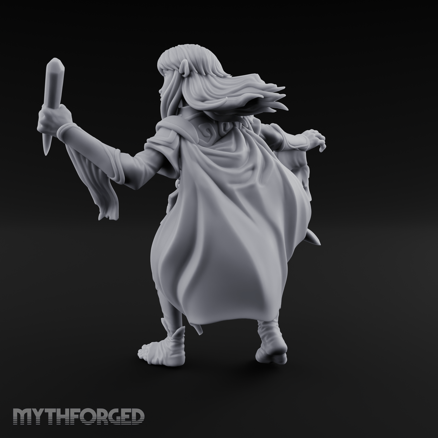 Dark Crystal Searching Elf Rogue Miniature for Dungeons and Dragons, Pathfinder or other TTRPGs