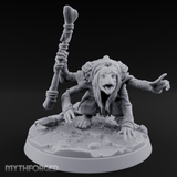 Wand Raised Cackling Goblin Sorcerer Miniature for Dungeons and Dragons, Pathfinder or other TTRPGs