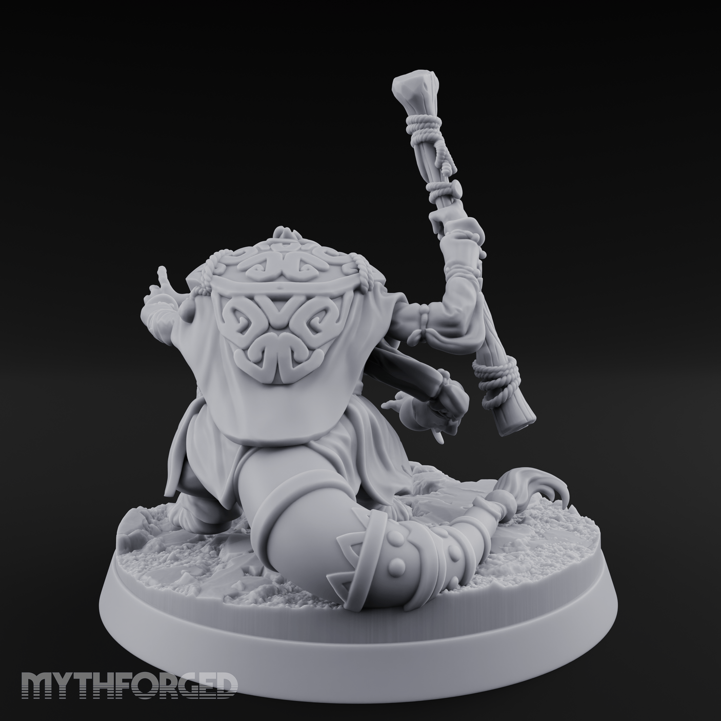 Wand Raised Cackling Goblin Sorcerer Miniature for Dungeons and Dragons, Pathfinder or other TTRPGs