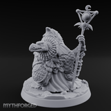 Scepter Held High Aarakocra Sorceress Miniature for Dungeons and Dragons, Pathfinder or other TTRPGs