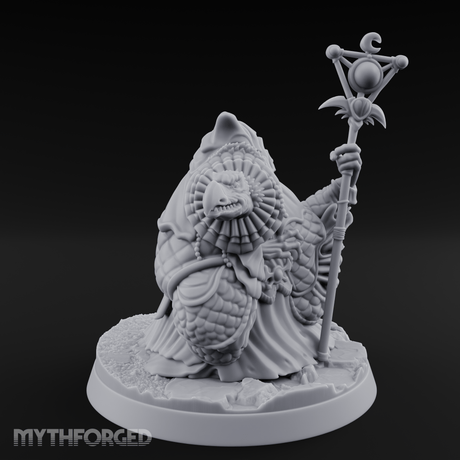 Scepter Held High Aarakocra Sorceress Miniature for Dungeons and Dragons, Pathfinder or other TTRPGs