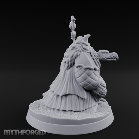 Scepter Held High Aarakocra Sorceress Miniature for Dungeons and Dragons, Pathfinder or other TTRPGs