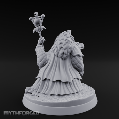 Scepter Held High Aarakocra Sorceress Miniature for Dungeons and Dragons, Pathfinder or other TTRPGs