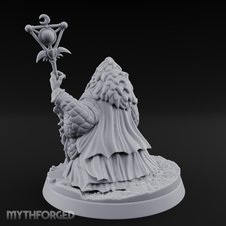 Scepter Held High Aarakocra Sorceress Miniature for Dungeons and Dragons, Pathfinder or other TTRPGs