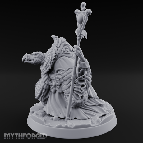 Scepter Held High Aarakocra Sorceress Miniature for Dungeons and Dragons, Pathfinder or other TTRPGs