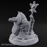 Scepter Held High Aarakocra Sorceress Miniature for Dungeons and Dragons, Pathfinder or other TTRPGs