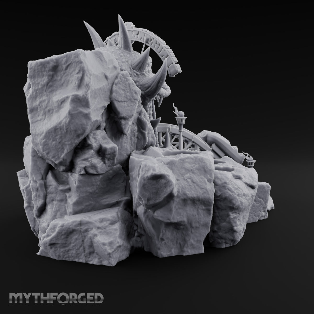 Thrill Ride, Terrible Teeth D&D Dragon Coaster Rocky Diorama