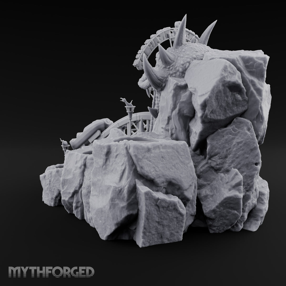 Thrill Ride, Terrible Teeth D&D Dragon Coaster Rocky Diorama