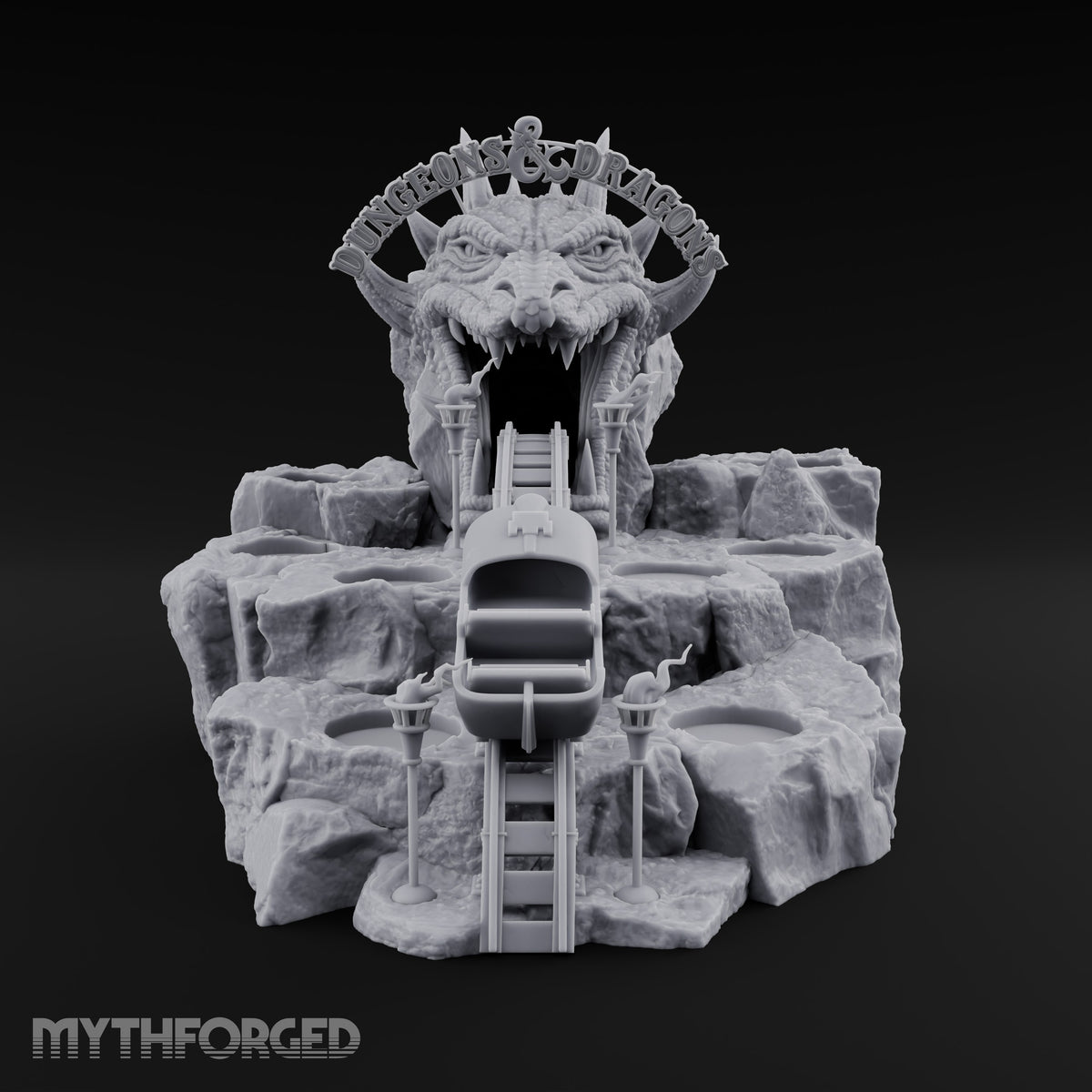 Thrill Ride, Terrible Teeth D&D Dragon Coaster Rocky Diorama