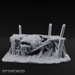 Dock-Smashing Fang-Snapping Thing Beneath The Docks Miniature for Dungeons and Dragons, Pathfinder or other TTRPGs