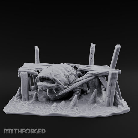 Dock-Smashing Fang-Snapping Thing Beneath The Docks Miniature for Dungeons and Dragons, Pathfinder or other TTRPGs