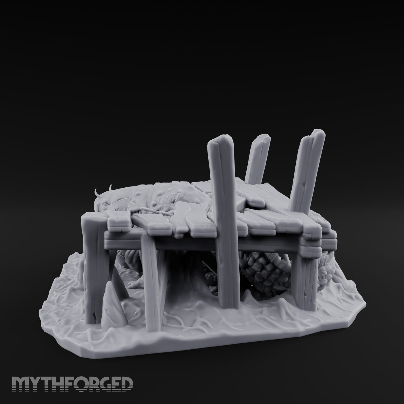 Dock-Smashing Fang-Snapping Thing Beneath The Docks Miniature for Dungeons and Dragons, Pathfinder or other TTRPGs