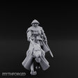 Dog Leash Tugging Human Man-at-Arms Miniature for Dungeons and Dragons, Pathfinder or other TTRPGs