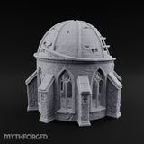 Dome-Shattered Tracery-Arched Observatory Chapel Ruins Miniature for Dungeons and Dragons, Pathfinder or other TTRPGs