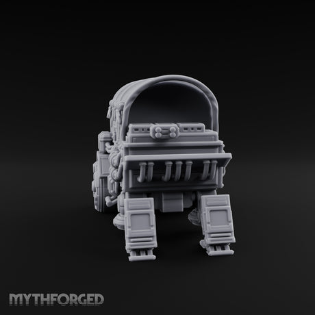 Dome-Topped Piston-Vented Sci-Fi Walker Transport Miniature for Dungeons and Dragons, Pathfinder or other TTRPGs