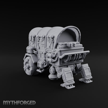 Dome-Topped Piston-Vented Sci-Fi Walker Transport Miniature for Dungeons and Dragons, Pathfinder or other TTRPGs