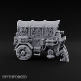 Dome-Topped Piston-Vented Sci-Fi Walker Transport Miniature for Dungeons and Dragons, Pathfinder or other TTRPGs