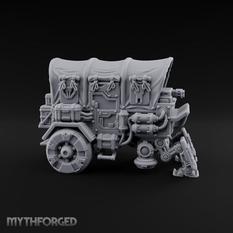 Dome-Topped Piston-Vented Sci-Fi Walker Transport Miniature for Dungeons and Dragons, Pathfinder or other TTRPGs