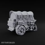 Dome-Topped Piston-Vented Sci-Fi Walker Transport Miniature for Dungeons and Dragons, Pathfinder or other TTRPGs