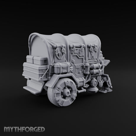 Dome-Topped Piston-Vented Sci-Fi Walker Transport Miniature for Dungeons and Dragons, Pathfinder or other TTRPGs