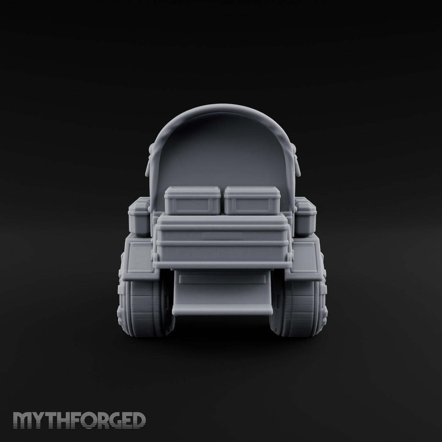Dome-Topped Piston-Vented Sci-Fi Walker Transport Miniature for Dungeons and Dragons, Pathfinder or other TTRPGs