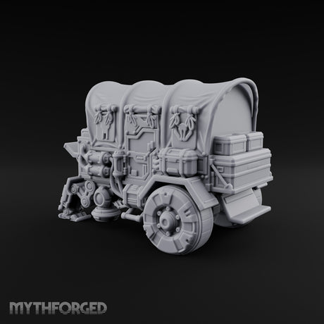 Dome-Topped Piston-Vented Sci-Fi Walker Transport Miniature for Dungeons and Dragons, Pathfinder or other TTRPGs