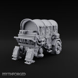Dome-Topped Piston-Vented Sci-Fi Walker Transport Miniature for Dungeons and Dragons, Pathfinder or other TTRPGs
