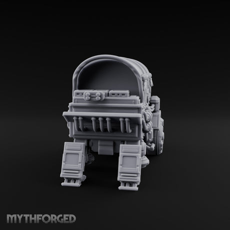 Dome-Topped Piston-Vented Sci-Fi Walker Transport Miniature for Dungeons and Dragons, Pathfinder or other TTRPGs