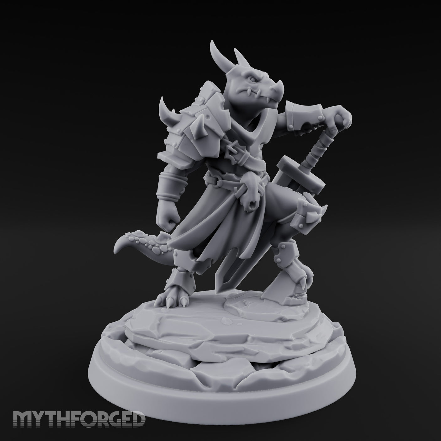 Dominant Striding Kobold Leader Miniature for Dungeons and Dragons, Pathfinder or other TTRPGs