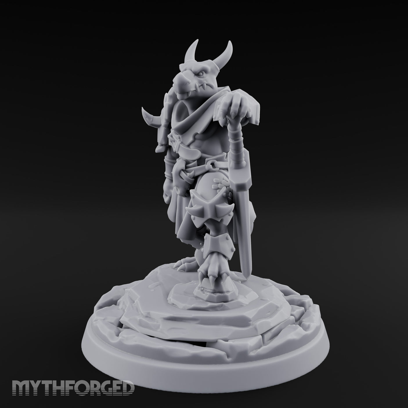 Dominant Striding Kobold Leader Miniature for Dungeons and Dragons, Pathfinder or other TTRPGs