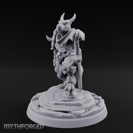 Dominant Striding Kobold Leader Miniature for Dungeons and Dragons, Pathfinder or other TTRPGs