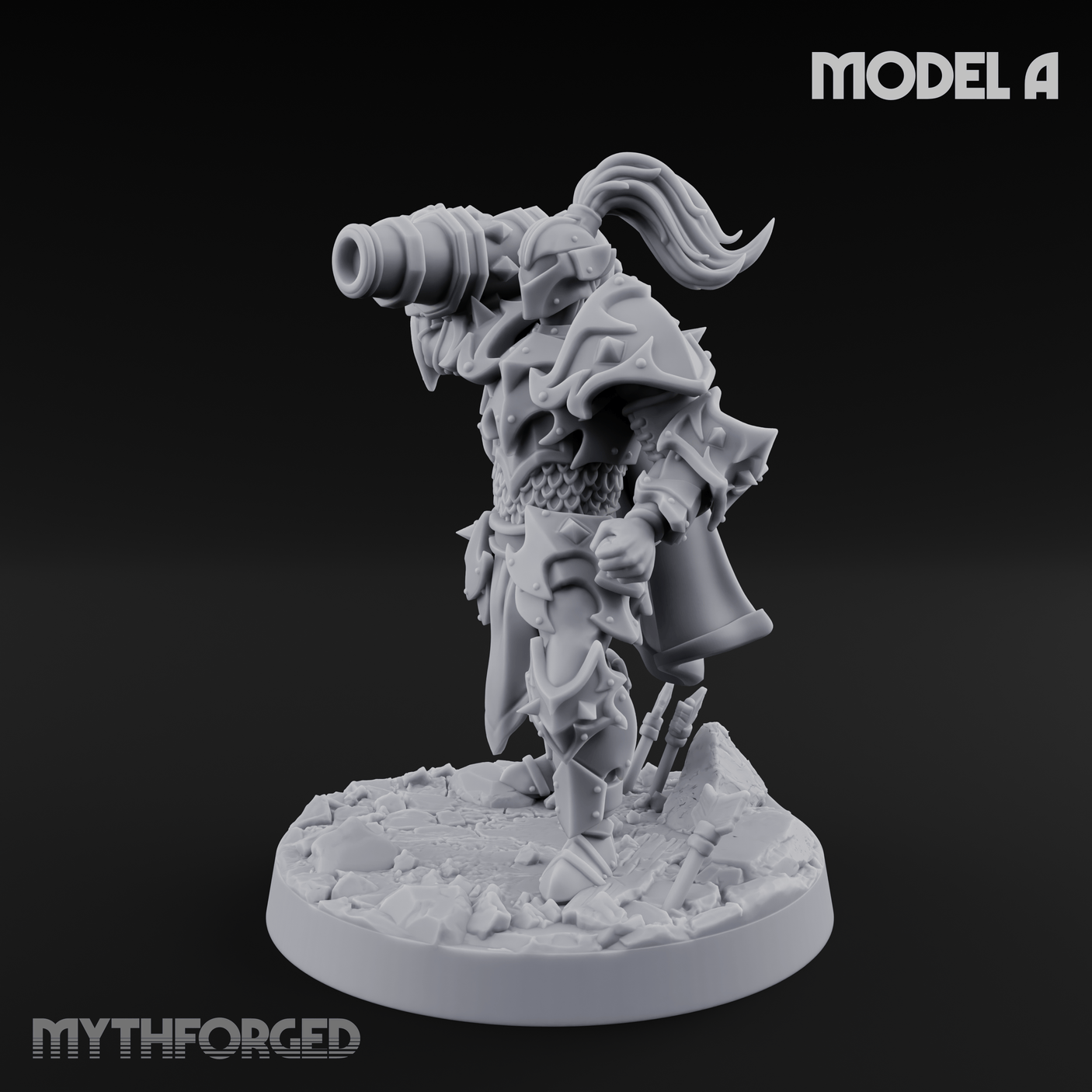 Cannon Crowned Sentinels A Miniature for Dungeons and Dragons, Pathfinder or other TTRPGs