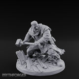 Door Smashing Maul Swinging Human Brute Miniature for Dungeons and Dragons, Pathfinder or other TTRPGs