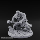 Door Smashing Maul Swinging Human Brute Miniature for Dungeons and Dragons, Pathfinder or other TTRPGs